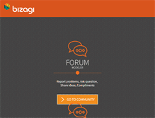 Tablet Screenshot of feedback.bizagi.com